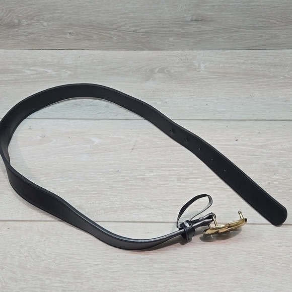 Gucci Women Black Leather Belt with Interlocking Gold Double-G Buckle main image 7